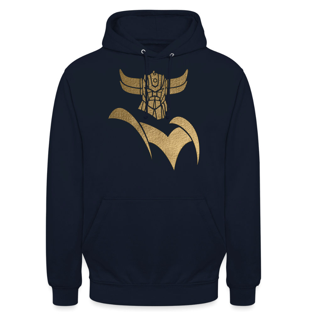 Sweatshirt capuche Goldorak Asterohache or , marine Devant