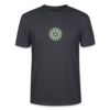 T-shirt Mandala Heart II Phosphorescent, bleu gris foncé