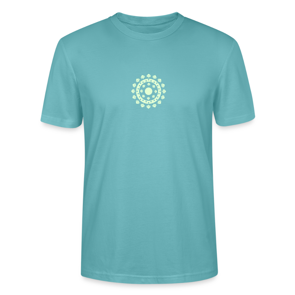T Shirt Mandala iron-man Phosphorescent Turquoise Pastel